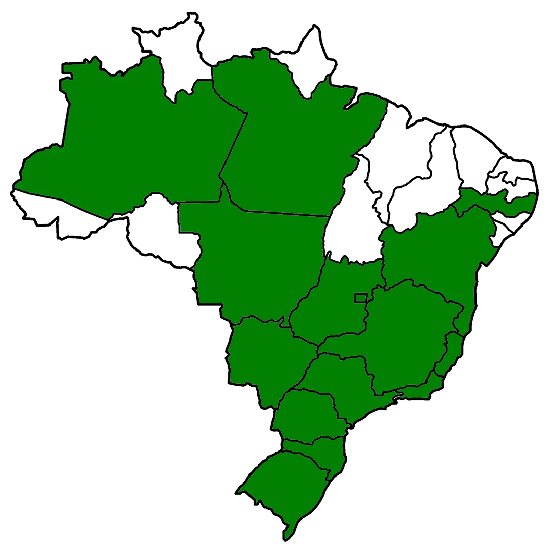 Mapa de atuação Citrolife no Brasil